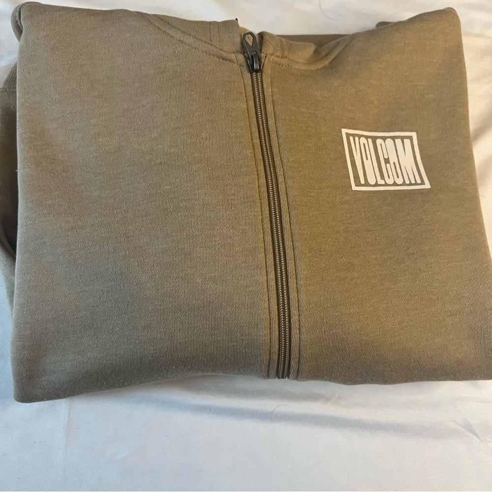 Volcom boys beige  Zip-Up‎ Sweatshirt